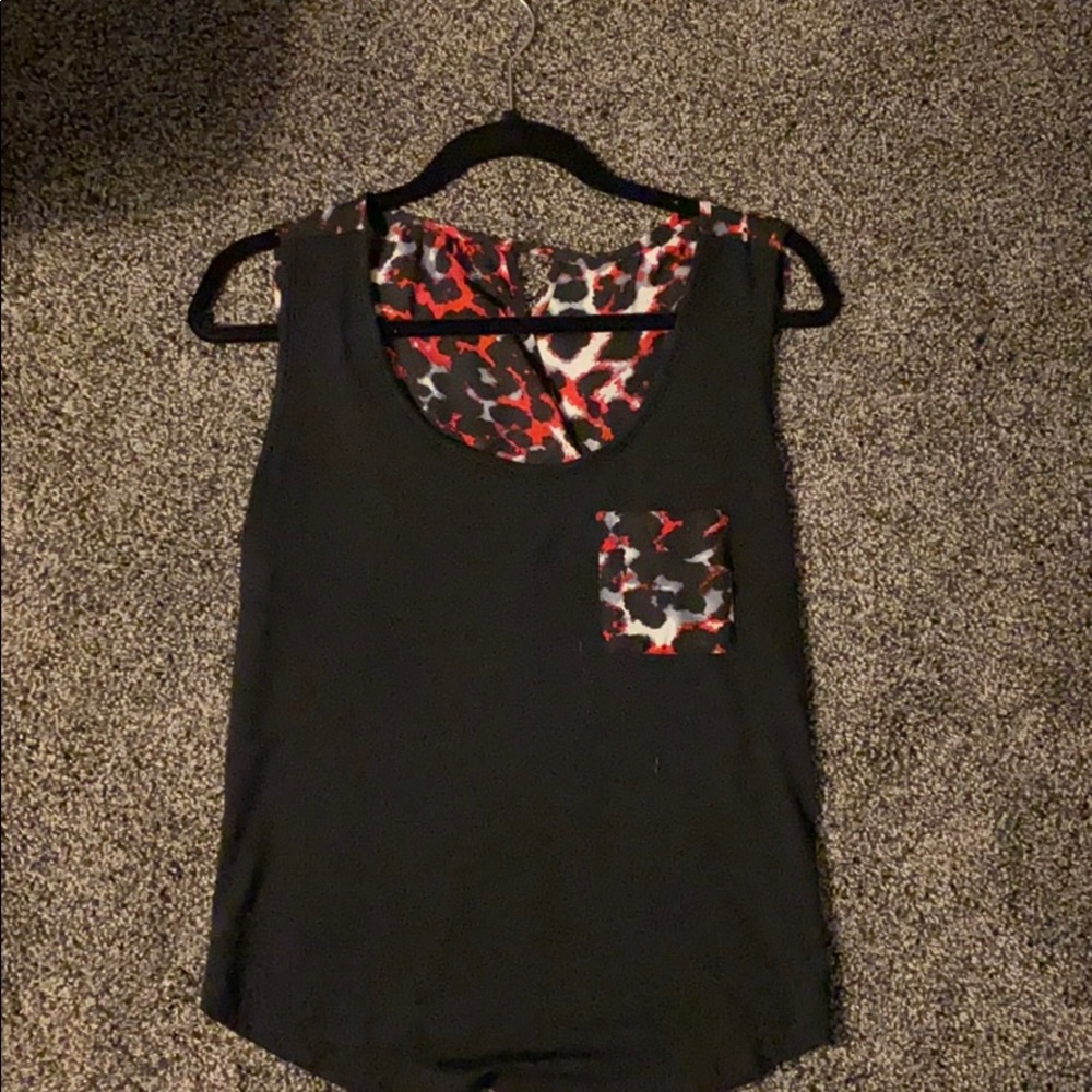 Sleeveless black top